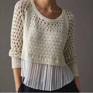 Maeve By Anthropologie Pleaded Sweater